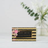 Luxus Best Popular Black Gold Glitzer Visitenkarte (Stehend Vorderseite)