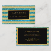 Luxus Best Popular Blue Gold Glitzer Visitenkarte (Vorne/Hinten)