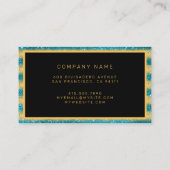 Luxus Best Popular Blue Gold Glitzer Visitenkarte (Rückseite)