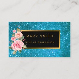 Luxus Best Popular Blue Gold Glitzer Visitenkarte