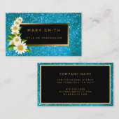 Luxus Best Popular Blue Gold Glitzer Visitenkarte (Vorne/Hinten)