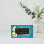 Luxus Best Popular Blue Gold Glitzer Visitenkarte (Stehend Vorderseite)