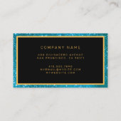 Luxus Best Popular Blue Gold Glitzer Visitenkarte (Rückseite)