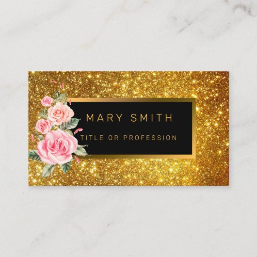 Luxus Best Popular Gold Glitzer Visitenkarte (Vorderseite)