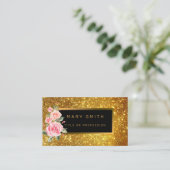 Luxus Best Popular Gold Glitzer Visitenkarte (Stehend Vorderseite)