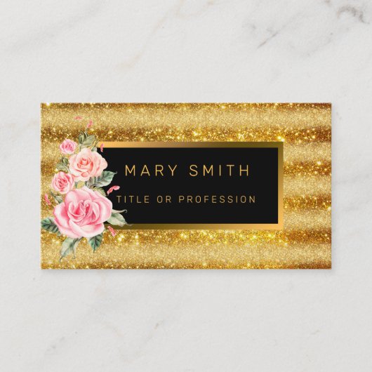 Luxus Best Popular Gold Glitzer Visitenkarte (Vorderseite)