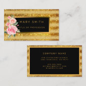 Luxus Best Popular Gold Glitzer Visitenkarte (Vorne/Hinten)