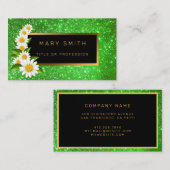 Luxus Best Popular Green Gold Glitzer Visitenkarte (Vorne/Hinten)