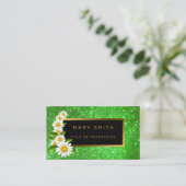 Luxus Best Popular Green Gold Glitzer Visitenkarte (Stehend Vorderseite)