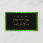 Luxus Best Popular Green Gold Glitzer Visitenkarte (Rückseite)