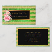 Luxus Best Popular Green Gold Glitzer Visitenkarte (Vorne/Hinten)