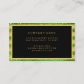 Luxus Best Popular Green Gold Glitzer Visitenkarte (Rückseite)