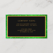 Luxus Best Popular Green Gold Glitzer Visitenkarte (Rückseite)