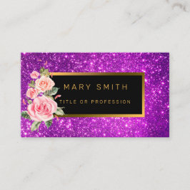 Luxus Best Popular Lila Gold Glitzer Visitenkarte