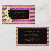 Luxus Best Popular Lila Gold Glitzer Visitenkarte (Vorne/Hinten)