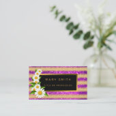 Luxus Best Popular Lila Gold Glitzer Visitenkarte (Stehend Vorderseite)