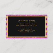 Luxus Best Popular Lila Gold Glitzer Visitenkarte (Rückseite)