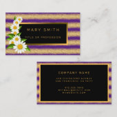 Luxus Best Popular Lila Gold Glitzer Visitenkarte (Vorne/Hinten)