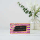 Luxus Best Popular Lila Gold Glitzer Visitenkarte (Stehend Vorderseite)