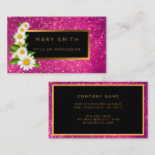 Luxus Best Popular Pink Gold Glitzer Visitenkarte (Vorne/Hinten)