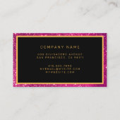 Luxus Best Popular Pink Gold Glitzer Visitenkarte (Rückseite)