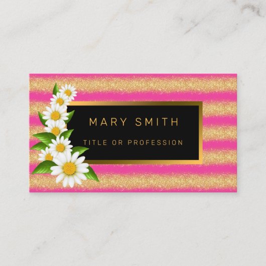 Luxus Best Popular Pink Gold Glitzer Visitenkarte (Vorderseite)