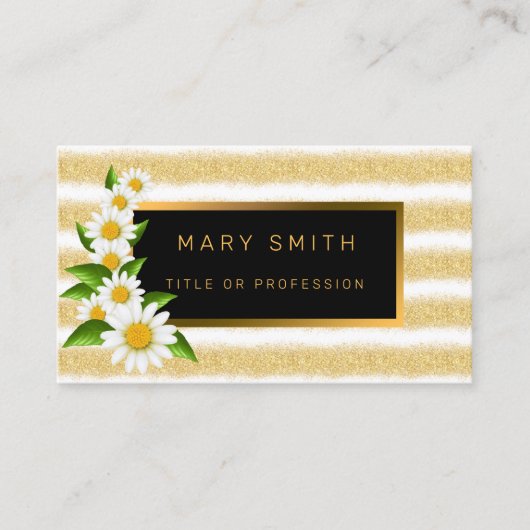 Luxus Best Popular White Gold Glitzer Visitenkarte (Vorderseite)