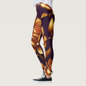 Luxus Big Gold Rose Moderne Kollektion Leggings (Links)