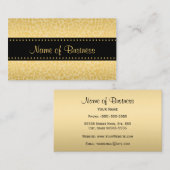 Luxus Black and Gold Leopard Print Visitenkarte (Vorne/Hinten)