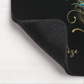 Luxus Black and Gold Peacock Feather Mousepad (Ecke)