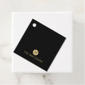 Luxus Black and Gold Personalisiert Monogram Geschenkanhänger (Beispiel)