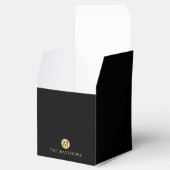 Luxus Black and Gold Personalisiert Monogram Geschenkschachtel (Geöffnet)