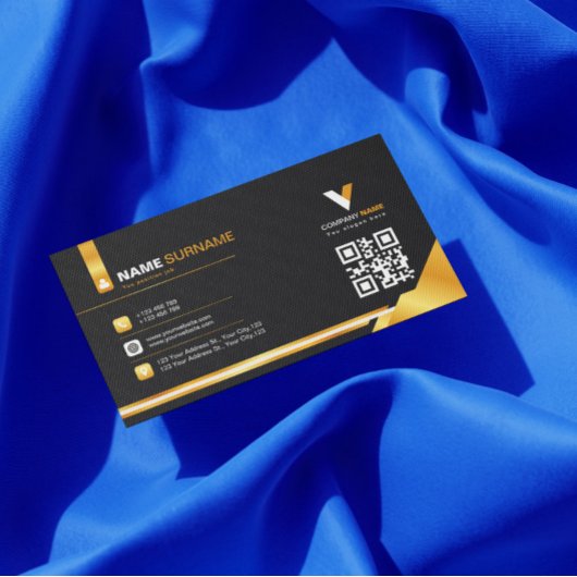 Luxus Black and Gold Visitenkarte