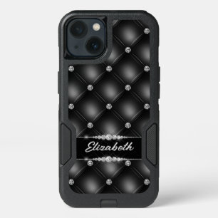 Luxus Black Bling Sparkle Diamond Individuelle Nam