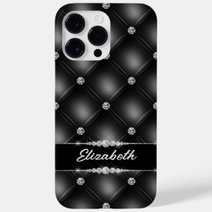 Luxus Black Bling Sparkle Diamond Individuelle Nam Case-Mate iPhone 14 Pro Max Hülle
