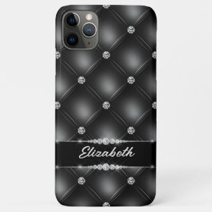 Luxus Black Bling Sparkle Diamond Individuelle Nam Case-Mate iPhone Hülle