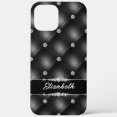 Luxus Black Bling Sparkle Diamond Individuelle Nam Case-Mate iPhone Hülle (Rückseite)