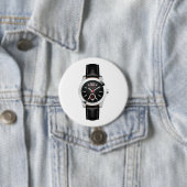 Luxus Black Chronograph Stilvolle Zeit beobachten Button (Beispiel)