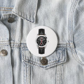 Luxus Black Chronograph Stilvolle Zeit beobachten Button