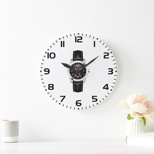 Luxus Black Chronograph Stilvolle Zeit beobachten Große Wanduhr