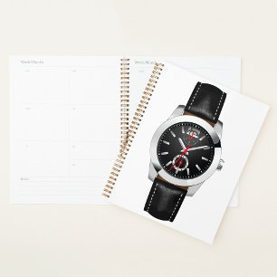 Luxus Black Chronograph Stilvolle Zeit beobachten Planer