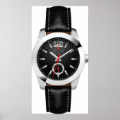 Luxus Black Chronograph Stilvolle Zeit beobachten Poster (Vorne)