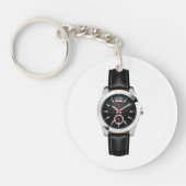Luxus Black Chronograph Stilvolle Zeit beobachten Schlüsselanhänger (Vorderseite)