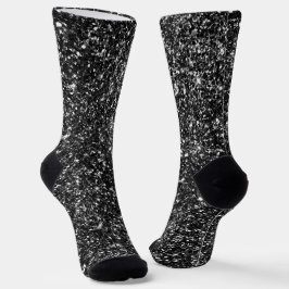 Luxus Black Glitzer Socken