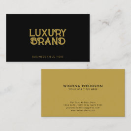 Luxus Black & Gold - Elegantes Minimalistisches De Visitenkarte
