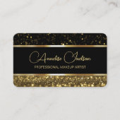Luxus Black & Gold Funkelnd Visitenkarte (Vorderseite)