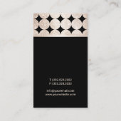 Luxus Black & Gold Geometric Salon & WELLNESS-CENT Visitenkarte (Rückseite)
