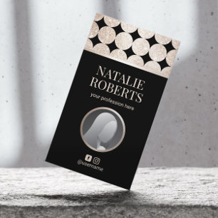 Luxus Black & Gold Geometric Salon & WELLNESS-CENT Visitenkarte