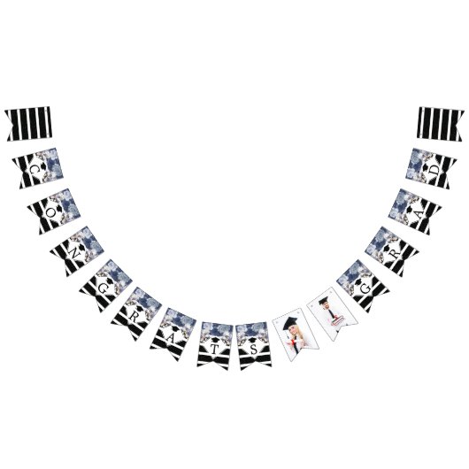 Luxus Black Gold Glückwunschs Grad Foto Wimpelkette (Alle)