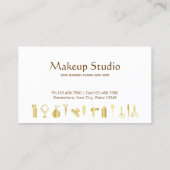 Luxus Black Gold Haar Stylist Schönheitssalon Visitenkarte (Rückseite)